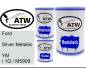 Preview: Ford, Silver Metallic, YM / 1Q / M5909: 500ml Lackdose + 500ml Klarlack + 250ml Härter - Set, von ATW Autoteile West.